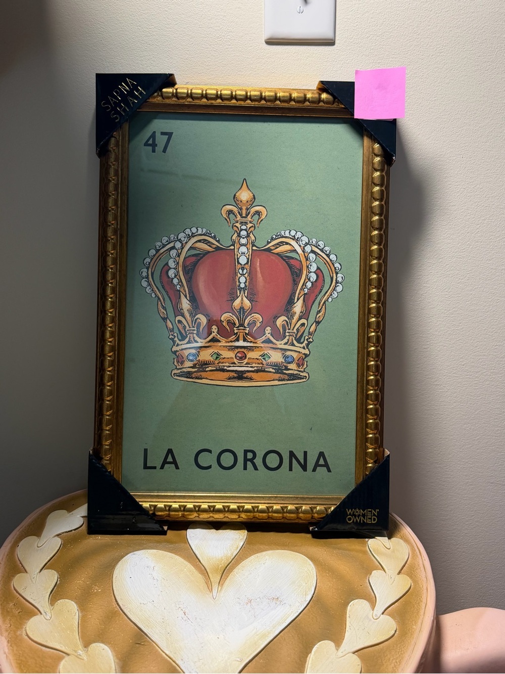 Sapna Shah La Corona Gold Framed Wall Hanging Picture
